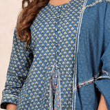 Blue Colour Ajrak Printed Kurta