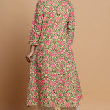 A LINE FLORAL PRINTED KURTA