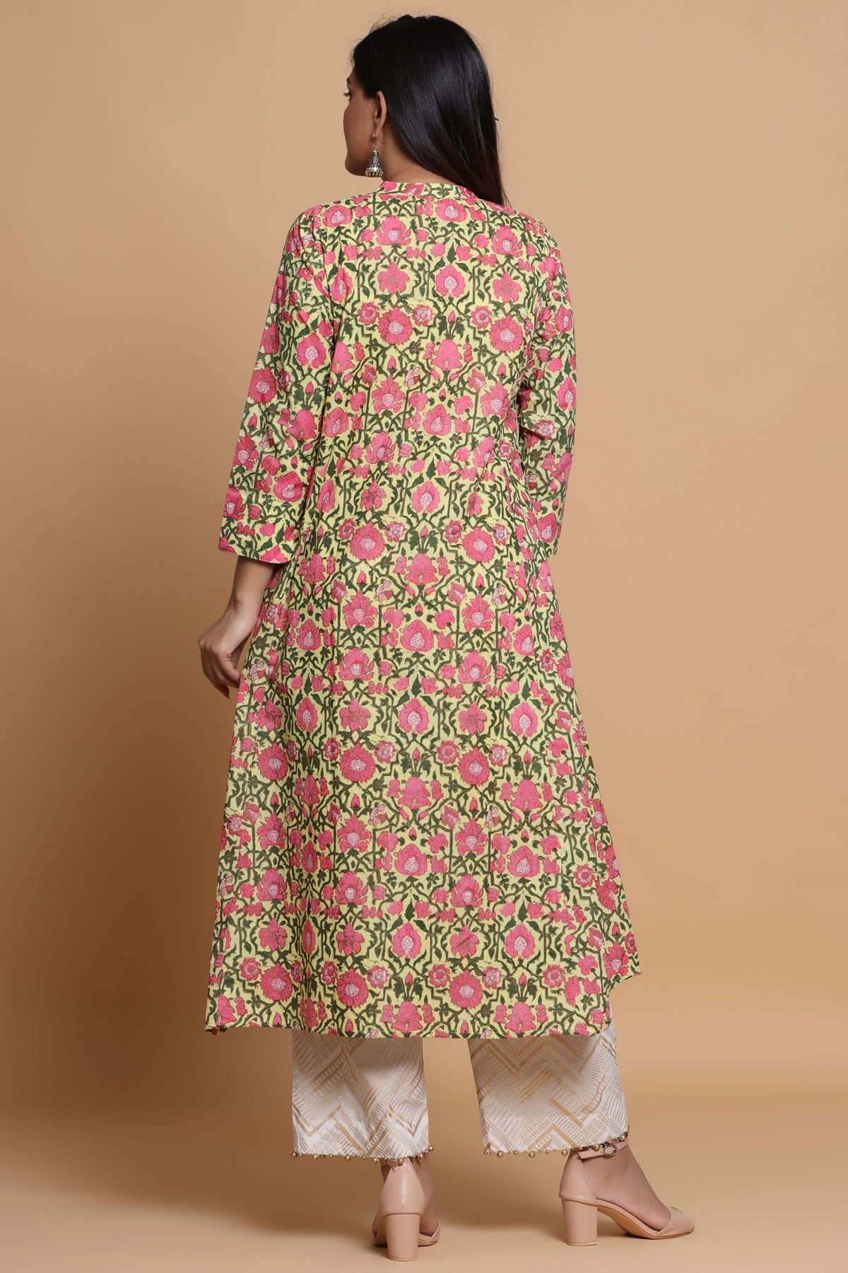 A LINE FLORAL PRINTED KURTA