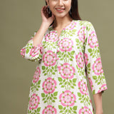 Floral Printed Kurta In Soft Cotton Fabric