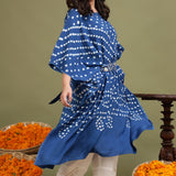 Bandhani Kaftan In Blue Colour With Belt