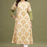 A Line Cotton Printed Kurta