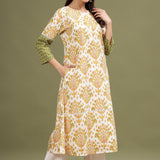 A Line Cotton Printed Kurta