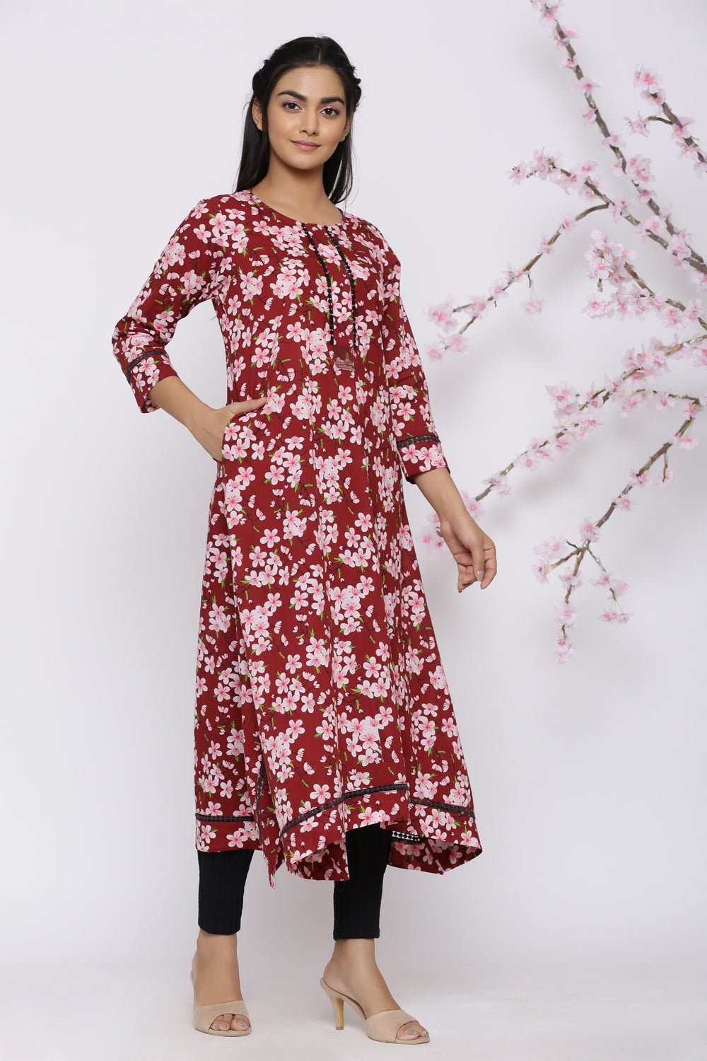 SAKURA ASYMMETRICAL KURTA