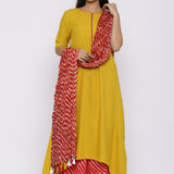 RED LEHARIYA DUPATTA
