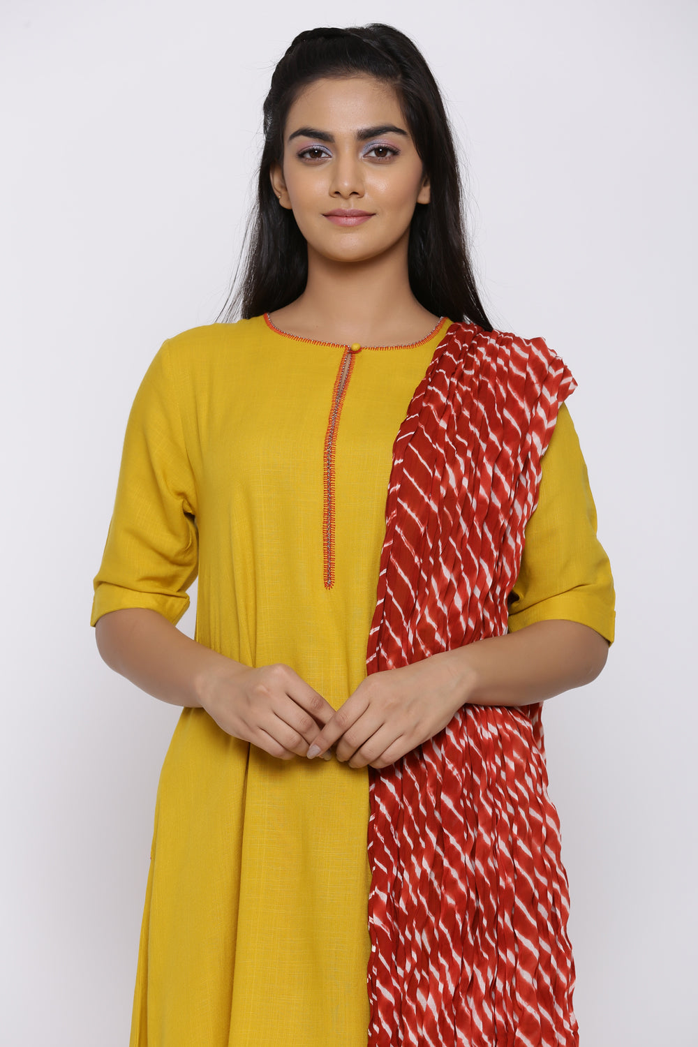 RED LEHARIYA DUPATTA
