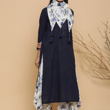 INDIGO ROSE PRINTED SCARF