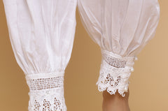 WHITE LACE BORDER SALWAR PANTS