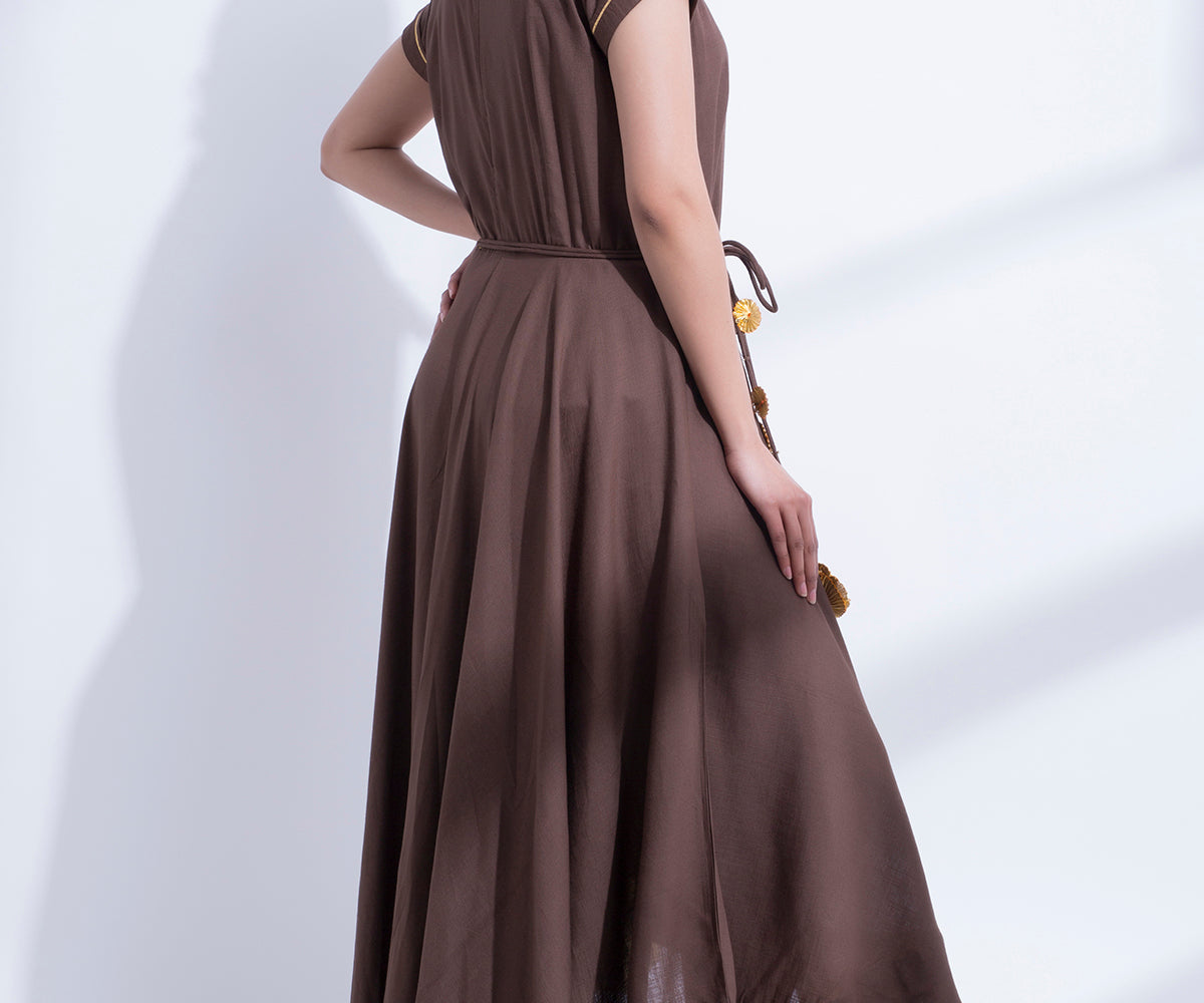 GOTA DETALING FISHTAIL DRESS