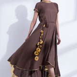 GOTA DETALING FISHTAIL DRESS