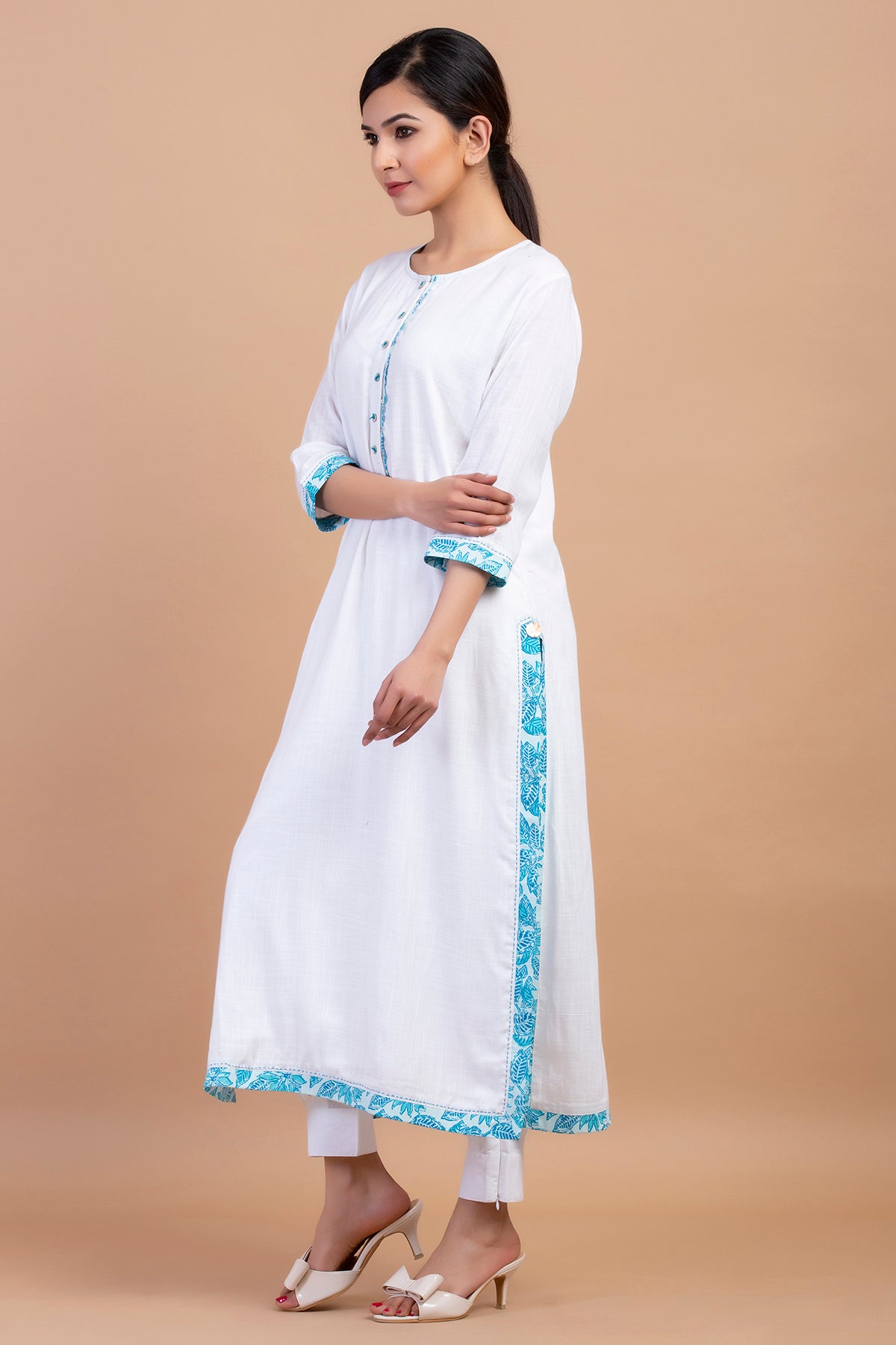 PRINTED BORDER KURTA