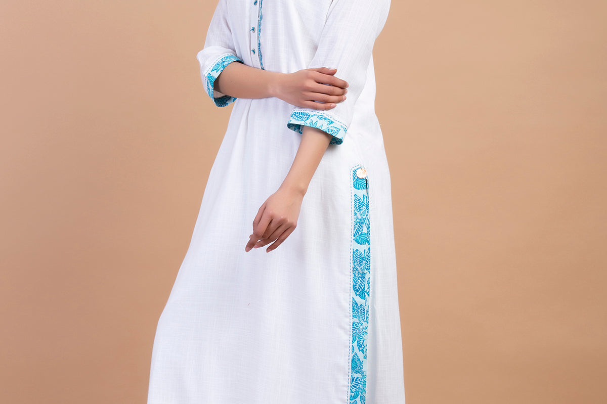 PRINTED BORDER KURTA