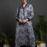 SILK GREY KURTA