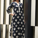 Cotton golden printed pant