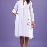 Pansies White Dress
