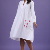 Pansies White Dress