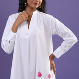 Pansies White Dress