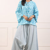 Premium Skyblue Original Cotton Co Ord Set