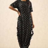 Black Bandhani Muslin Jumpsuit