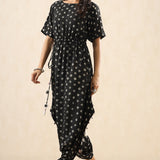 Black Bandhani Muslin Jumpsuit