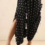 Black Bandhani Muslin Jumpsuit