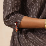 Brown Cotton Collared Tunic For Women