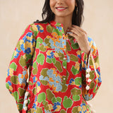 Bell Sleeves Flared Red Tunic