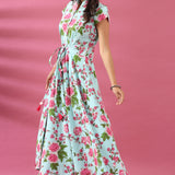 Floral Full Length Cotton Dress