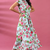 Floral Full Length Cotton Dress