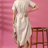 Yarn-dyed Cotton Beige Jumpsuit