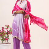 Lavender Blooms Kurta Set of 3