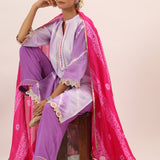 Lavender Blooms Kurta Set of 3