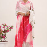 China White Dupatta