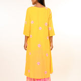 Casmium Yellow Tie-Dye Dress